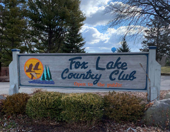 Fox Lake Country Club entrance sign 