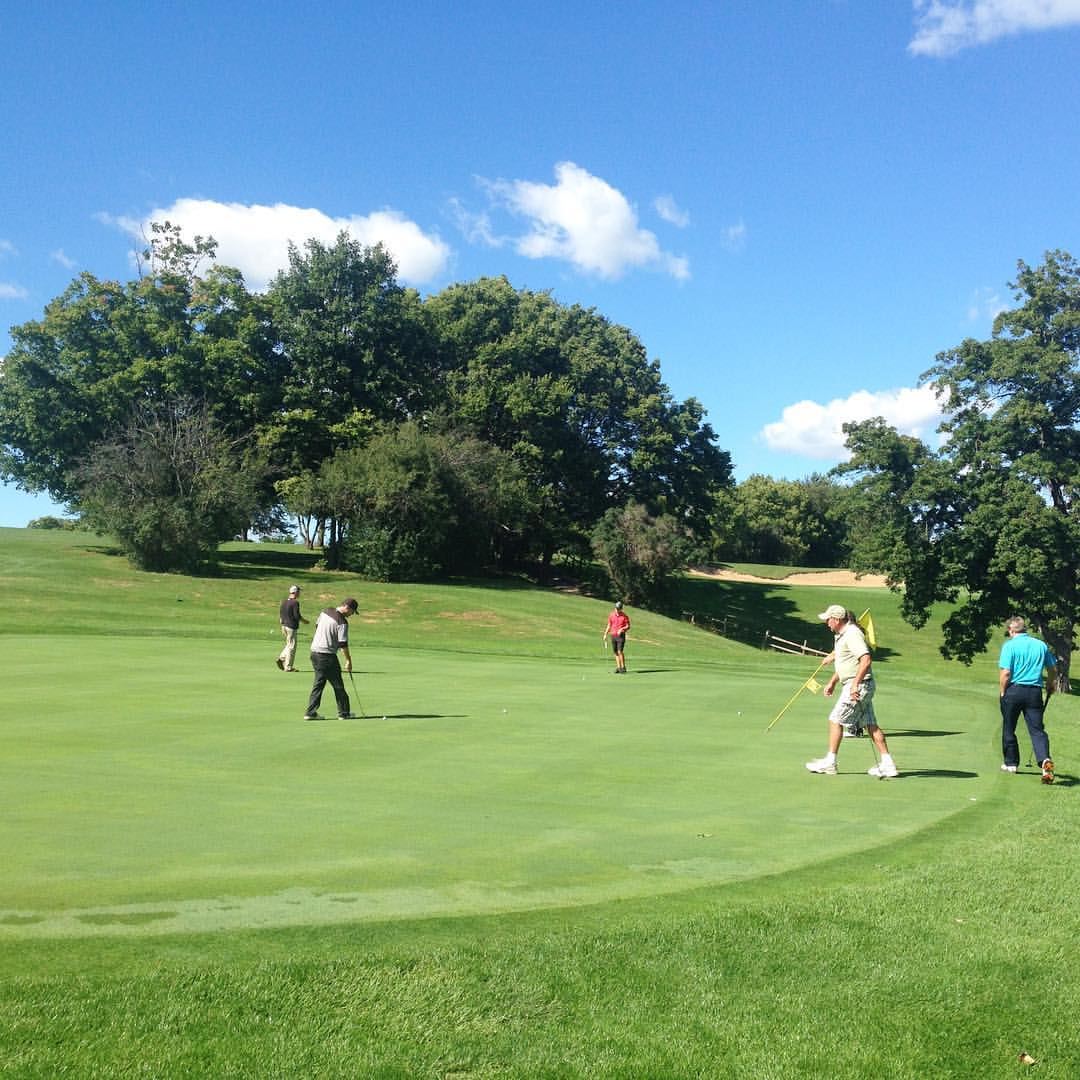 Golfers on golf course